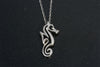 Big Blue Aquatic Mini Silver Pendant on 18