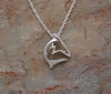 Big Blue Aquatic Mini Silver Pendant on 18