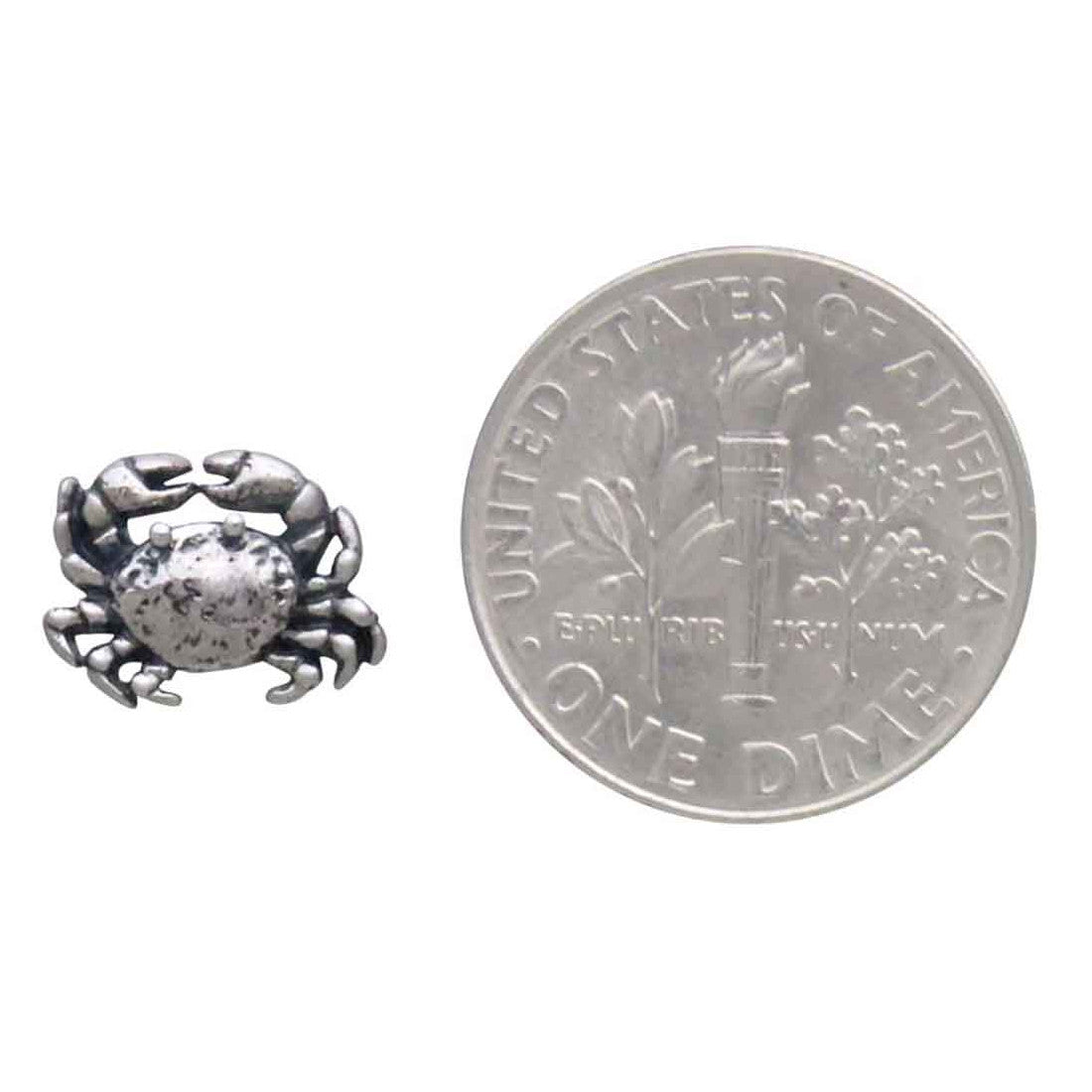 Tiny Crab Ear Studs Sterling Silver Earrings