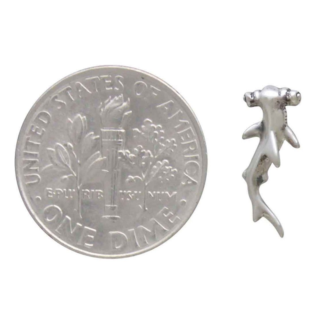 Hammerhead Shark Ear Studs Sterling Silver Post Earrings