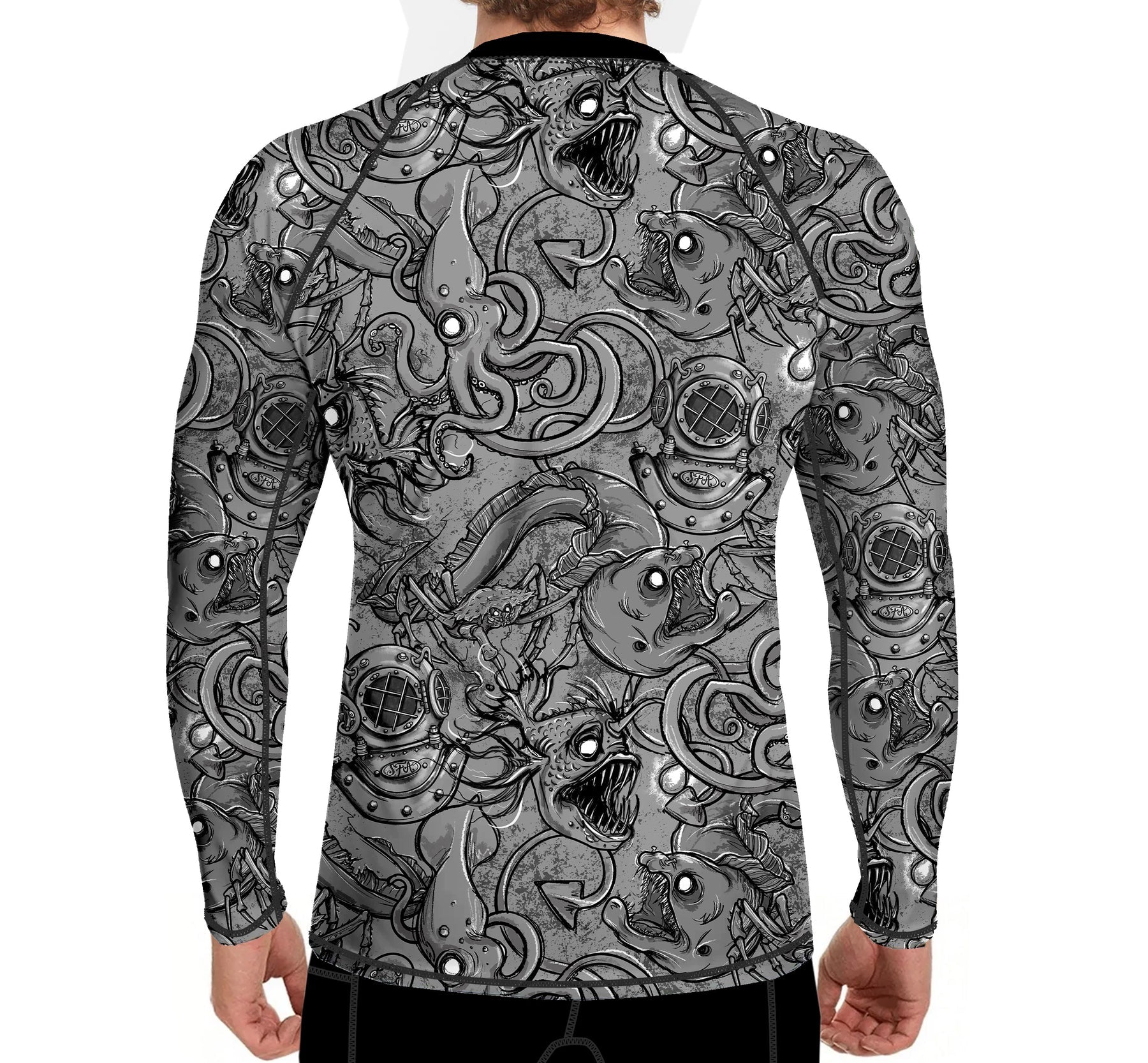 Spacefish Army Mens Deep Sea Rashguard