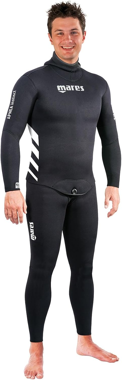 Mares 5mm Men's Apnea Instinct 50 Open Cell Wetsuit top and bottom in black