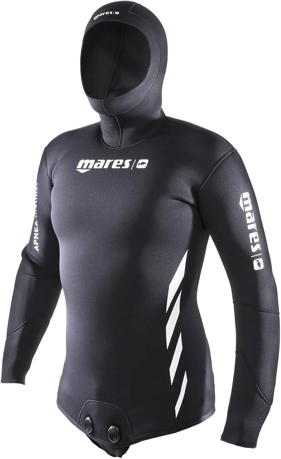 Mares 5mm Men's Apnea Instinct 50 Open Cell Wetsuit Jacket Front in black