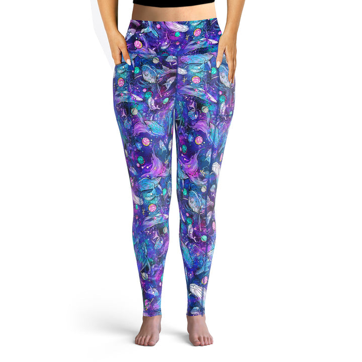 Spacefish Army Womens Cosmic Whale Leggings