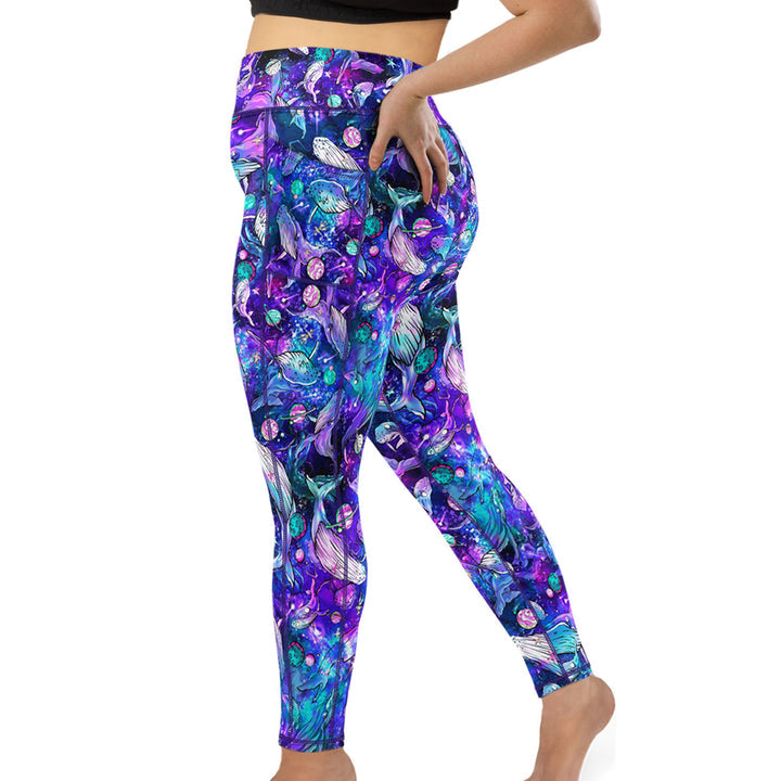 Spacefish Army Womens Cosmic Whale Leggings