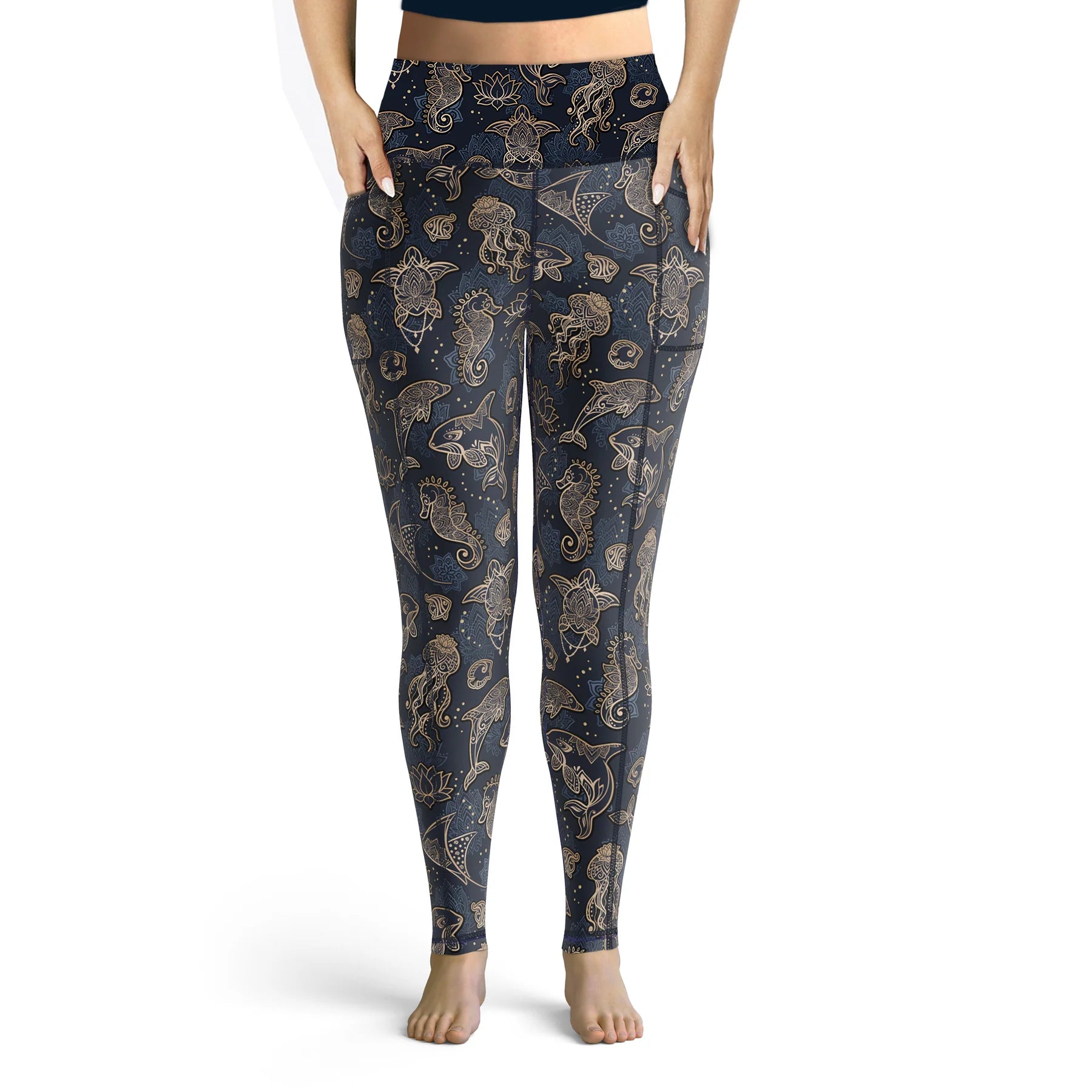 Spacefish Army Womens Ocean Mandala Leggings