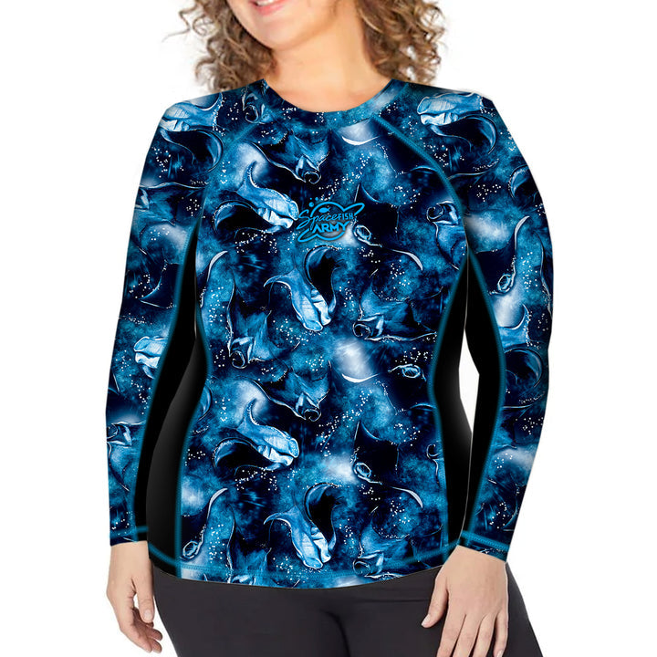 Spacefish Army Womens Manta Mayhem Rashguard
