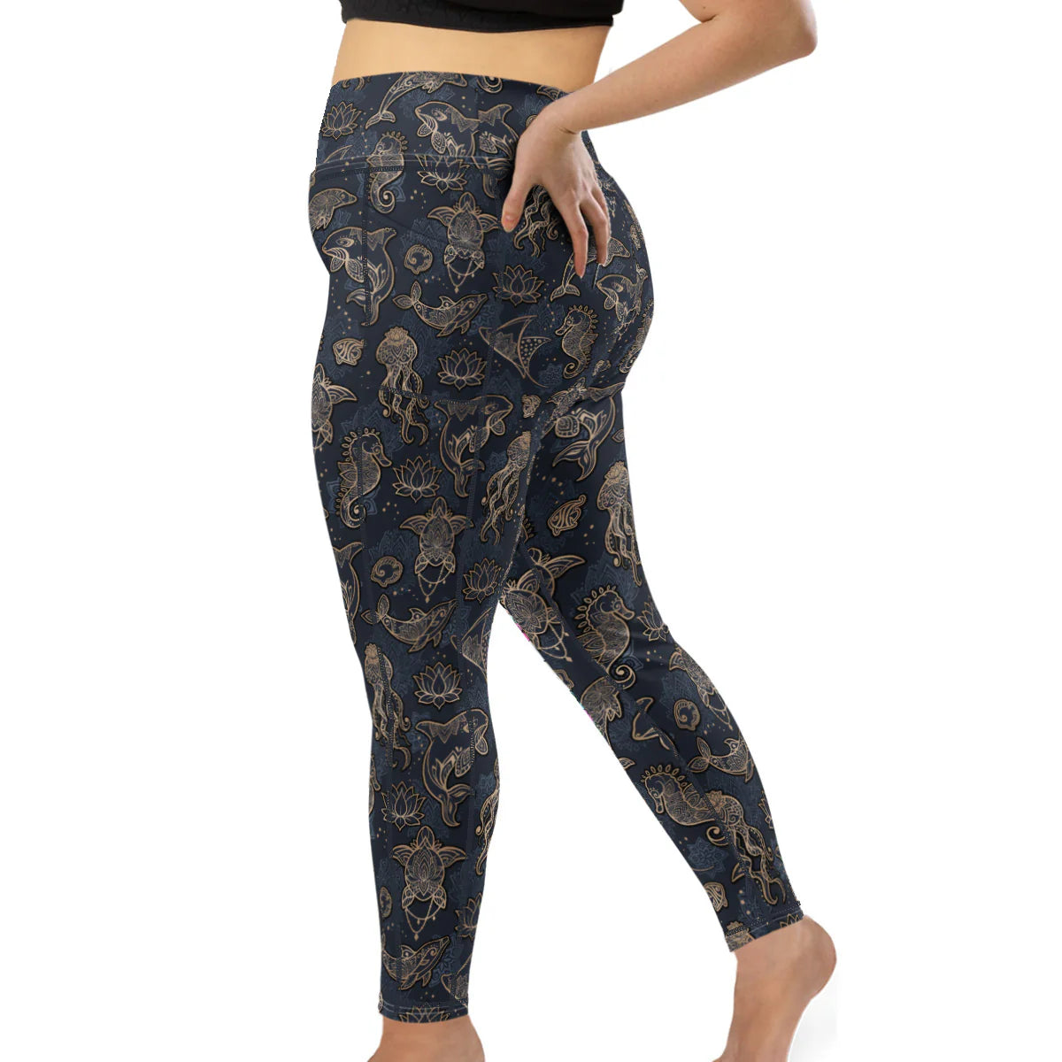 Spacefish Army Womens Ocean Mandala Leggings