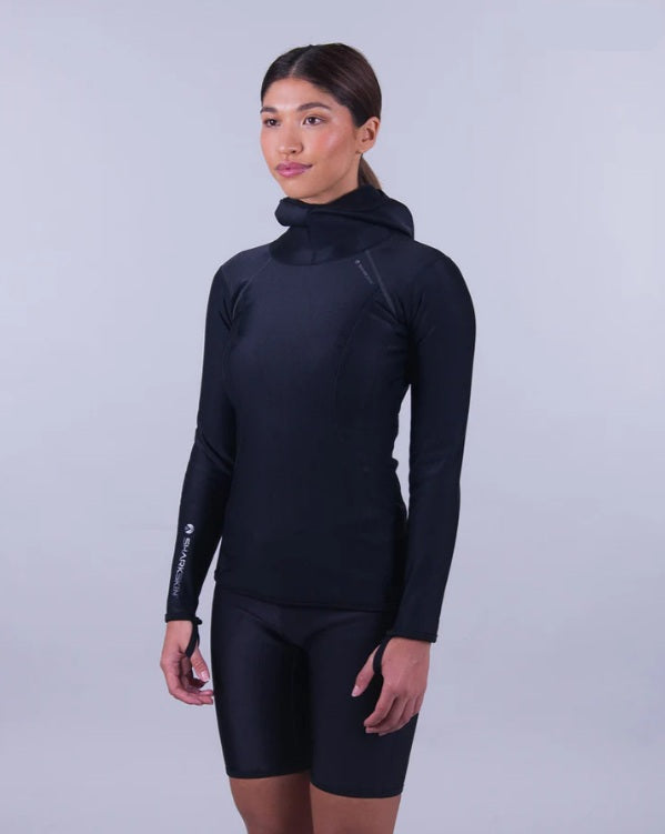 Sharkskin Womens Chillproof 2025 Long Sleeve Hooded Top