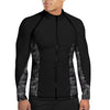 Spacefish Army Mens Tiger Shark Tribal Zip Rashguard
