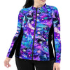 Spacefish Army Womens Cosmic Whale Zip Rashguard