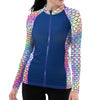 Spacefish Army Womens Psychedelic Mermaid Zip Rashguard