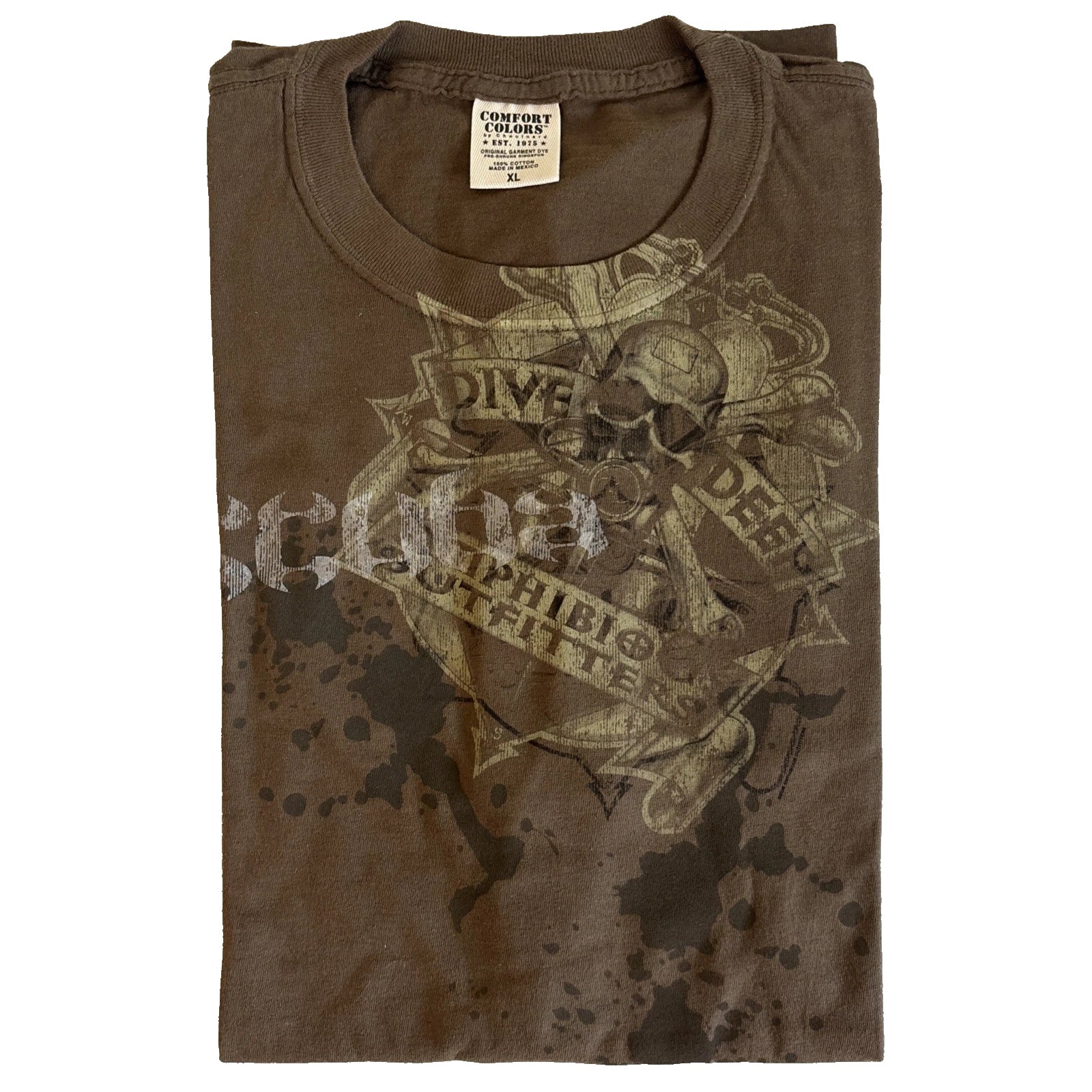 Amphibious Outfitters T-Shirt Dive AO Fashion Brown Scuba