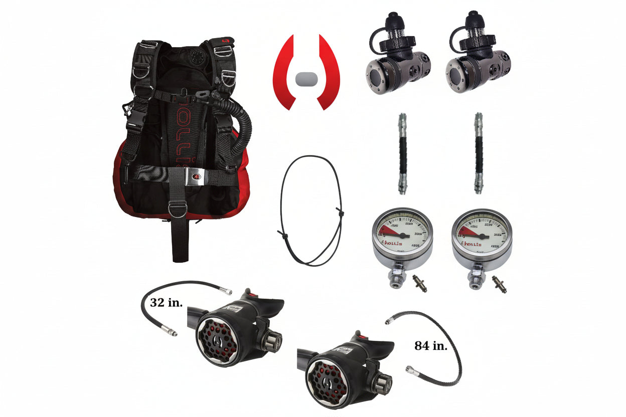Hollis SideMount System SMS 75 Scuba Diving Package