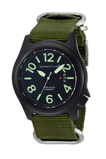 Momentum Steelix Black-ion Watch w/ Nylon Nato Band All Options