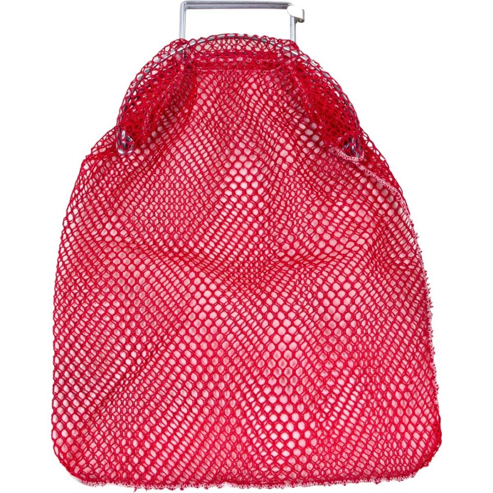 Trident Galvanized Wire Handle Red Medium Mesh Bags