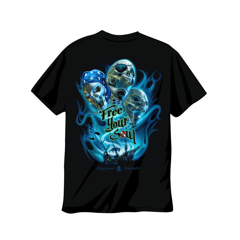 Amphibious Outfitters Shirt Dive FREE YOUR SOUL