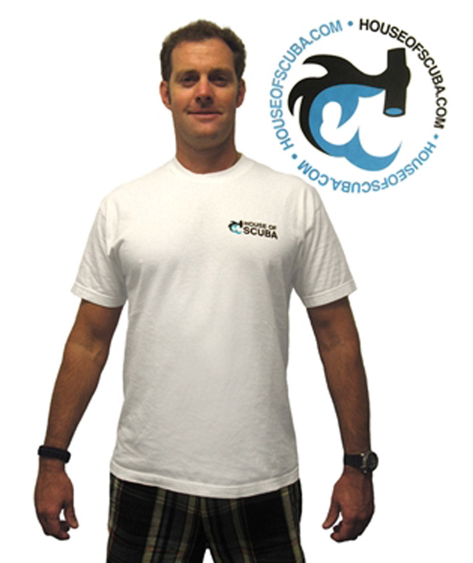 House of Scuba Hammerhead Logo T-Shirt White