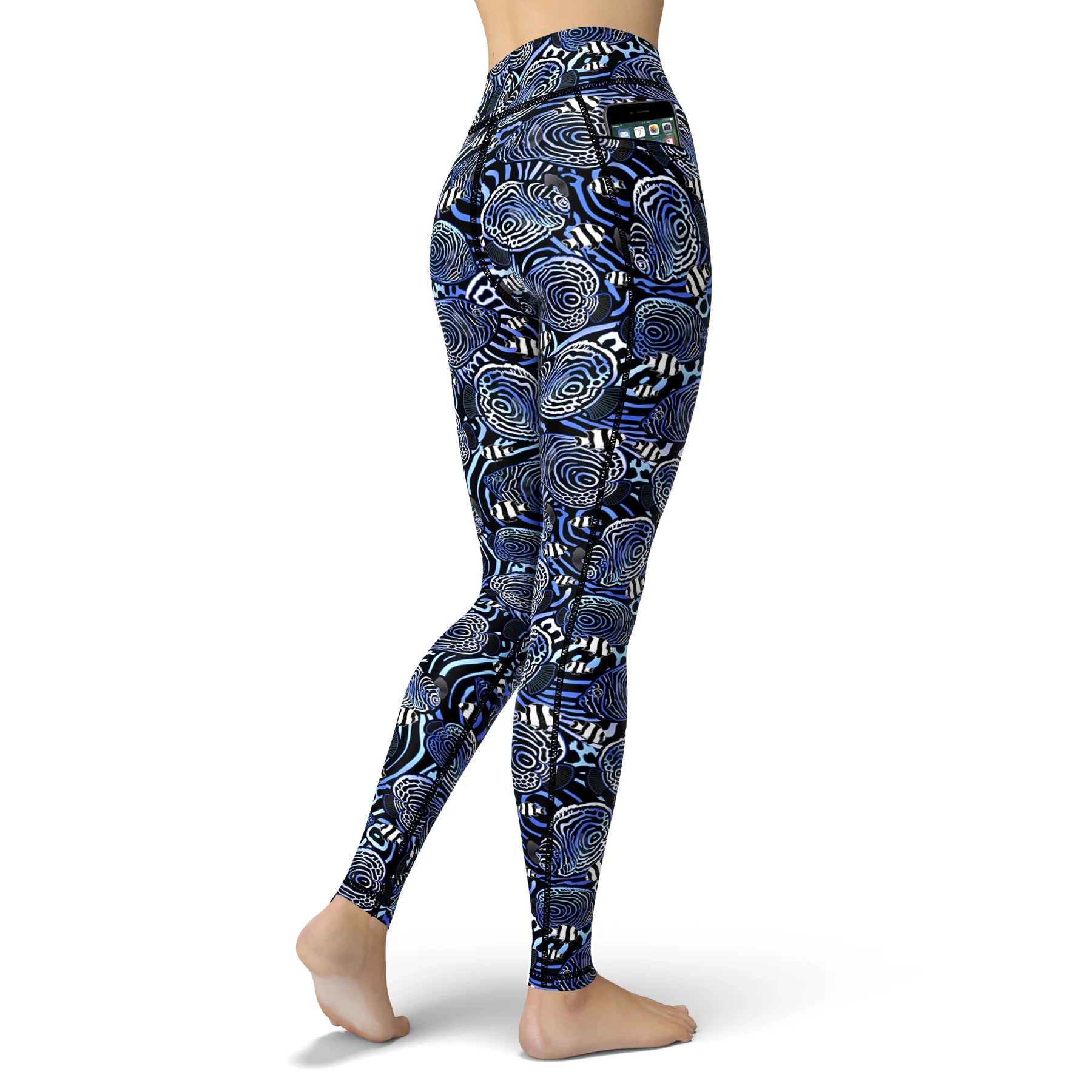 Spacefish Army Womens Angelfish Hypnosis Leggings