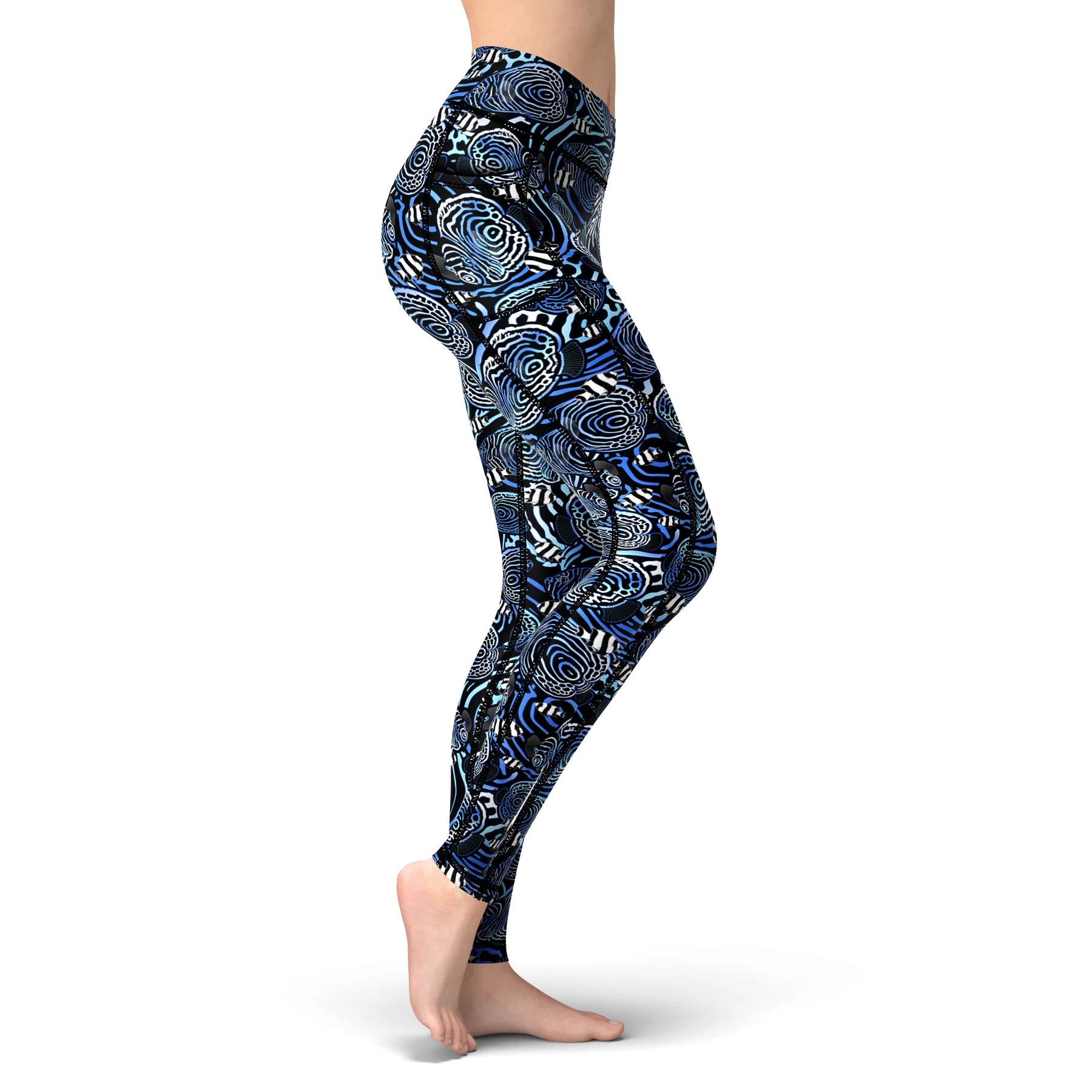 Spacefish Army Womens Angelfish Hypnosis Leggings