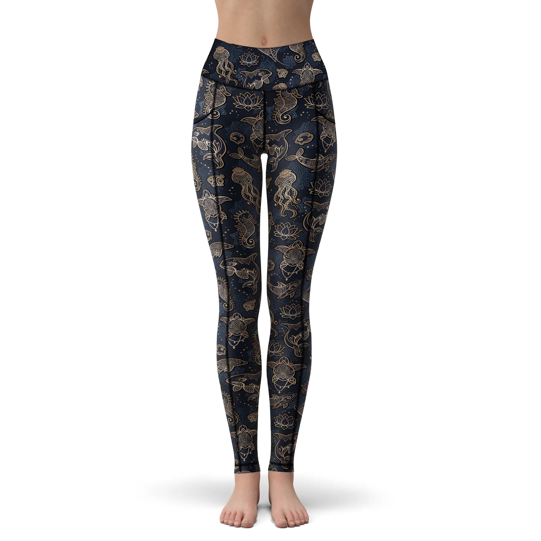 Spacefish Army Womens Ocean Mandala Leggings
