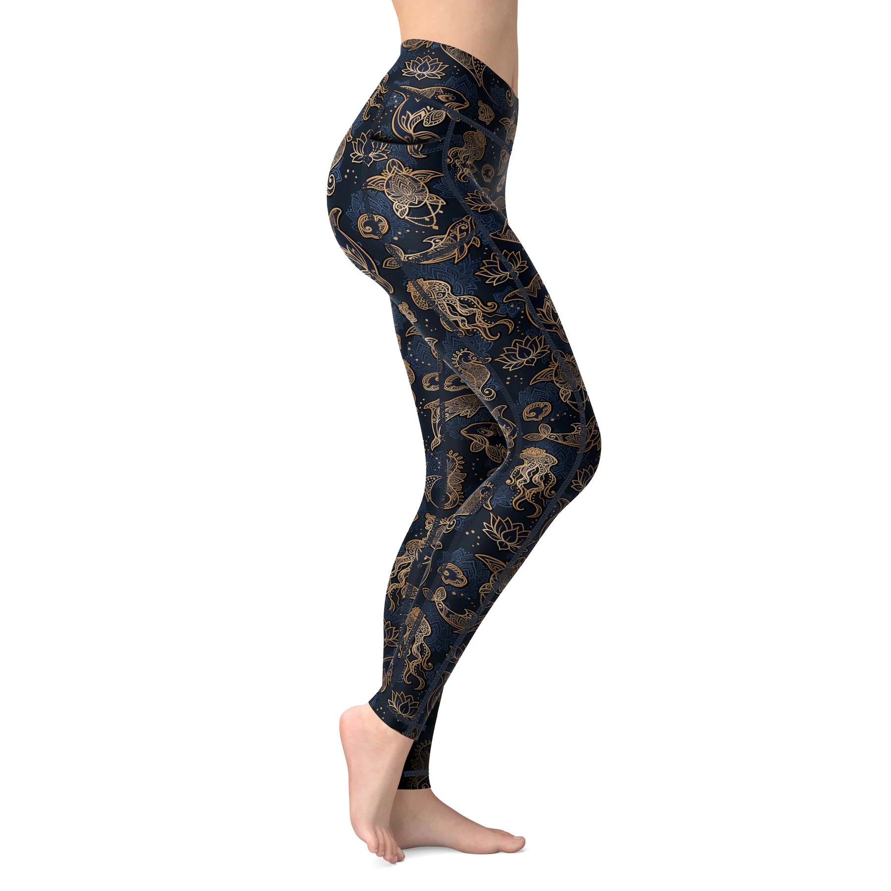 Spacefish Army Womens Ocean Mandala Leggings