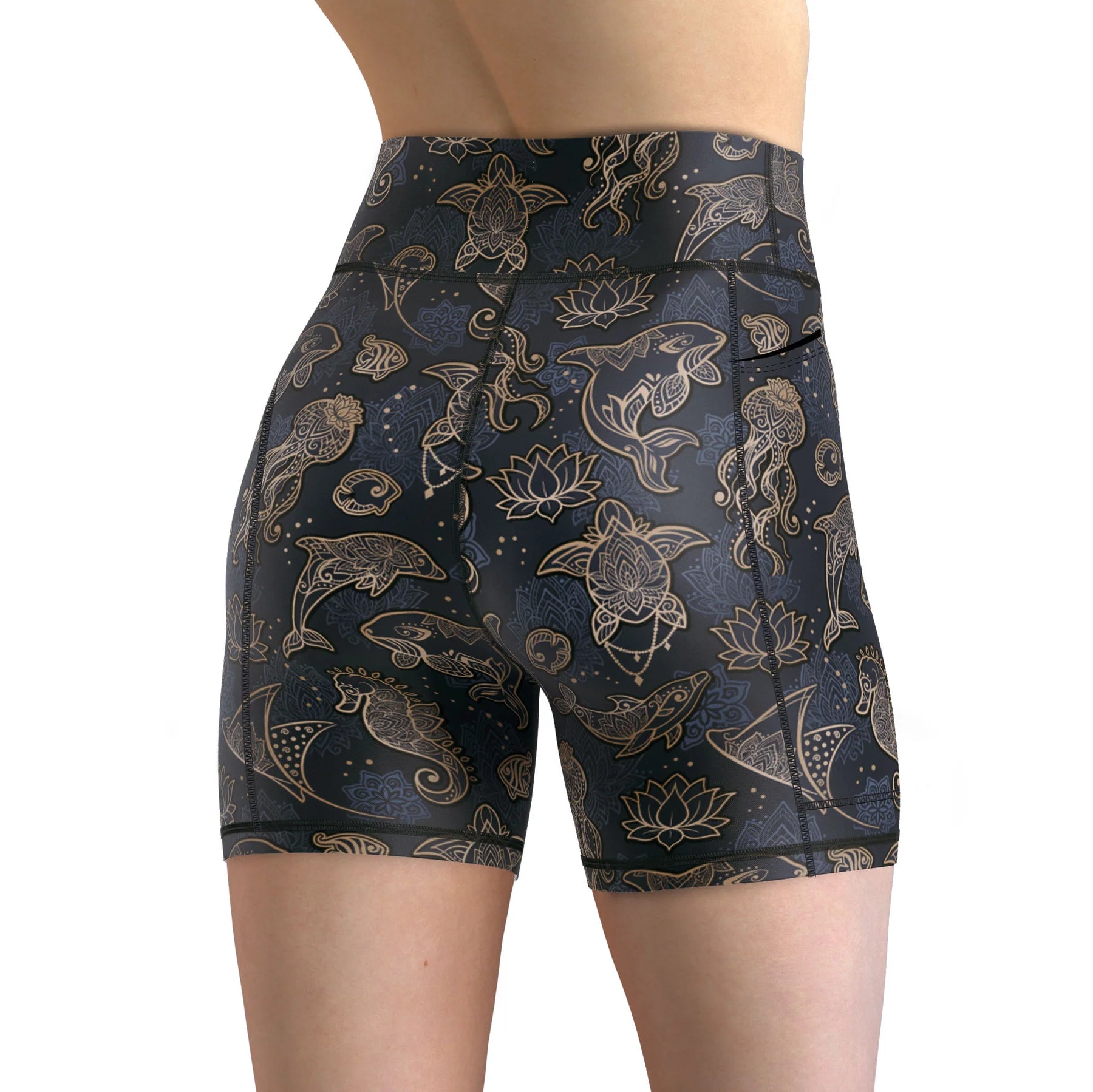 Spacefish Army Womens Ocean Mandala Shorts