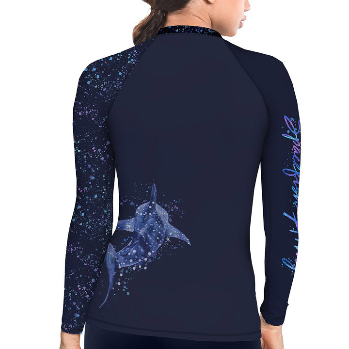 Spacefish Army Womens Whale Shark Wonderland Rashguard