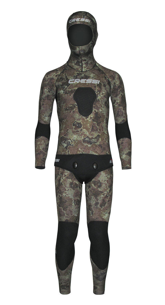 Cressi 3.5mm Mens Camo 2-Piece Freediving Wetsuit