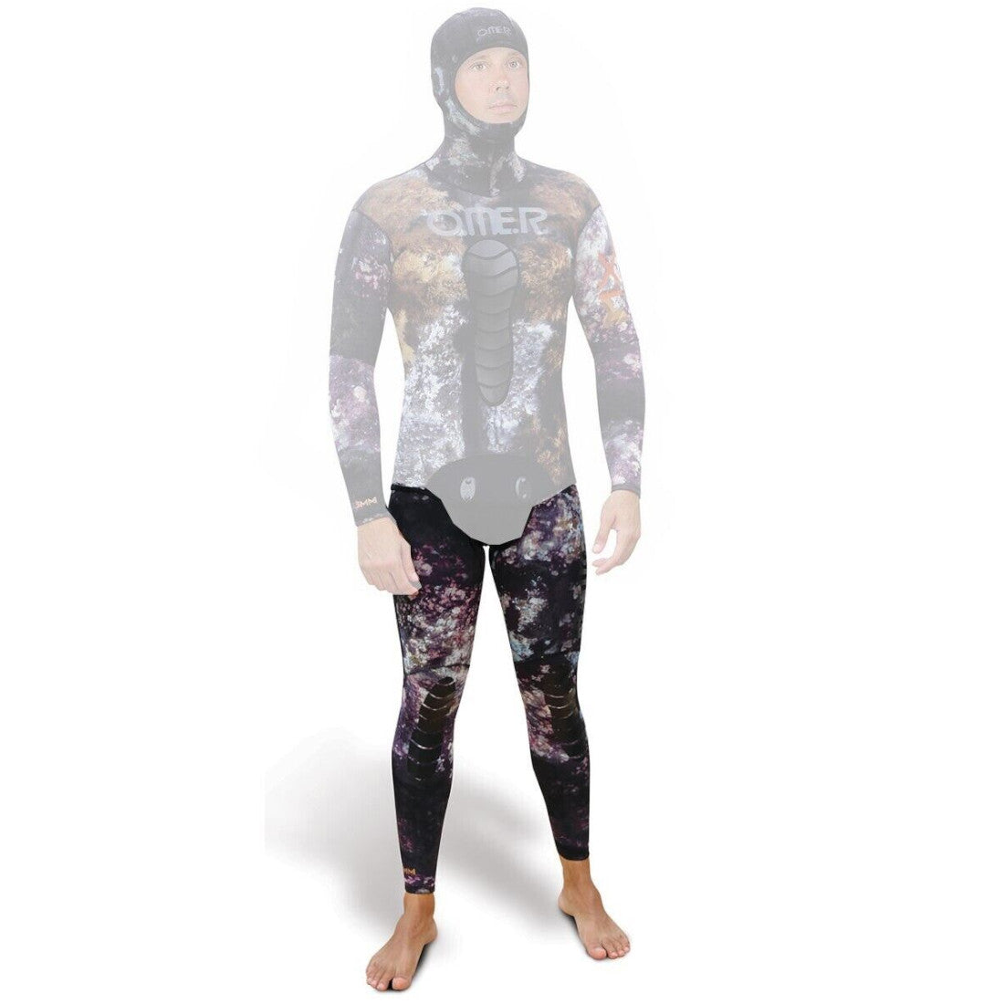 Omer 5mm Mix 3D Camouflage Freediving & Spearfishing Wetsuits - Top and Bottom - Bottom Only / 7 (3XL)