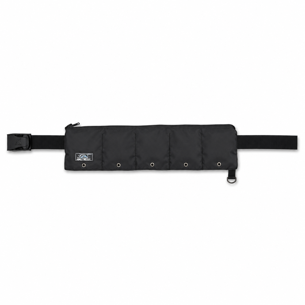 XS Scuba Zippered Pocket Weight Belt in black, 5-pocket model