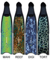 Reef Runner Fin Skins Customize and Protect Long Blade Spearfishing and Freediving Fins