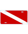 Trident Scuba Dive Flag Metal License Plate - Great Gift for Diving Enthusiasts