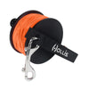 Hollis 200' Seeker Primary Orange Nylon Line Reel with Double-Ended Bolt Snap