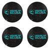 Lava Rubber Upcycled Rubber Material Coaster with House of Scuba Logo