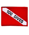 Innovative Scuba Embroidered 100 Dives and 50 Dives Patches
