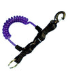 Trident Scuba Diving Magna Clip Stretch Coil Shock Lanyard with Wire Gate Clip and Split Ring