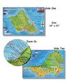 Franko Guide to Surfing O'ahu Hawaii Fold up Map Surf Guide