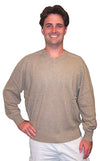 Men's Basic Vee Long Sleeve Cashmere Sweater V-Neck