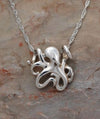 Big Blue Aquatic Mini Silver Pendant on 18