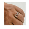Dive Flag Ring Rhodium Plated Bronze Scuba Diver Jewelry