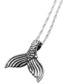 Mermaid Tail Sterling Silver Sliding Charm Necklace Pendant Ocean Jewelry