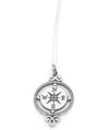 Ornate Compass Sterling Silver Necklace Nautical Jewelry