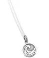 Tiny Wave Sterling Silver Petite Charm Pendant Necklace Ocean Jewelry