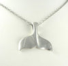 Whale Tail Sterling Silver Necklace Nautical Marine Ocean Wildlife
