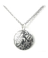 Sea Turtle Lagoon Print Pendant Sterling Silver Chain Necklace Ocean Theme