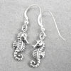 Sea Horse Sterling Silver Charm Earrings Ocean Reef Theme Jewelry