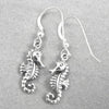 Sea Horse Sterling Silver Charm Earrings Ocean Reef Theme Jewelry