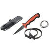 Riffe Stubby Wrangler Knife - Safety Orange/Black Handle with Deluxe Setup