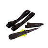 SpearPro Ribbon 9cm Dive Teflon Knife Squeeze Lock With 2 Elastic Straps